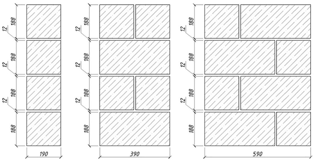 Схема укладки пеноблоков