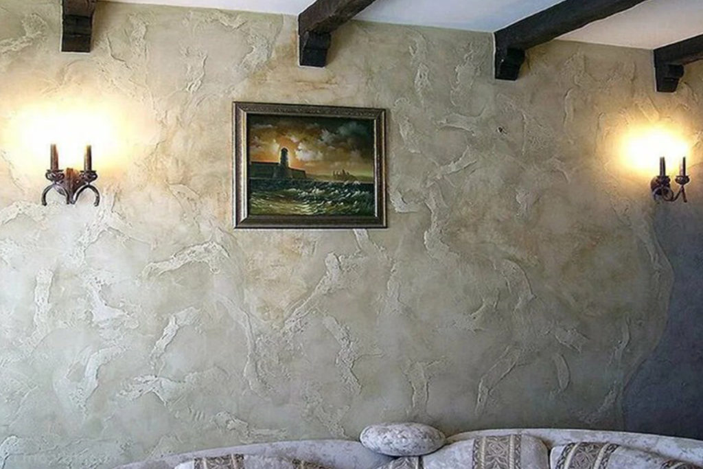 Декоративная штукатурка для стен в квартире фото для зала